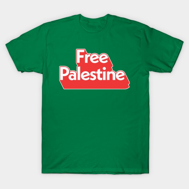 Free Palestine / Retro Style Design T-Shirt by DankFutura